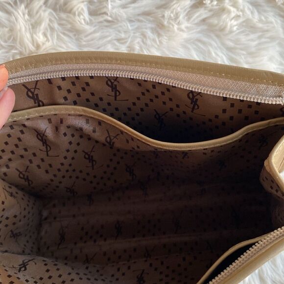 YSL Vintage PVC Leather Clutch Puch Handbag - Picture 10 of 11